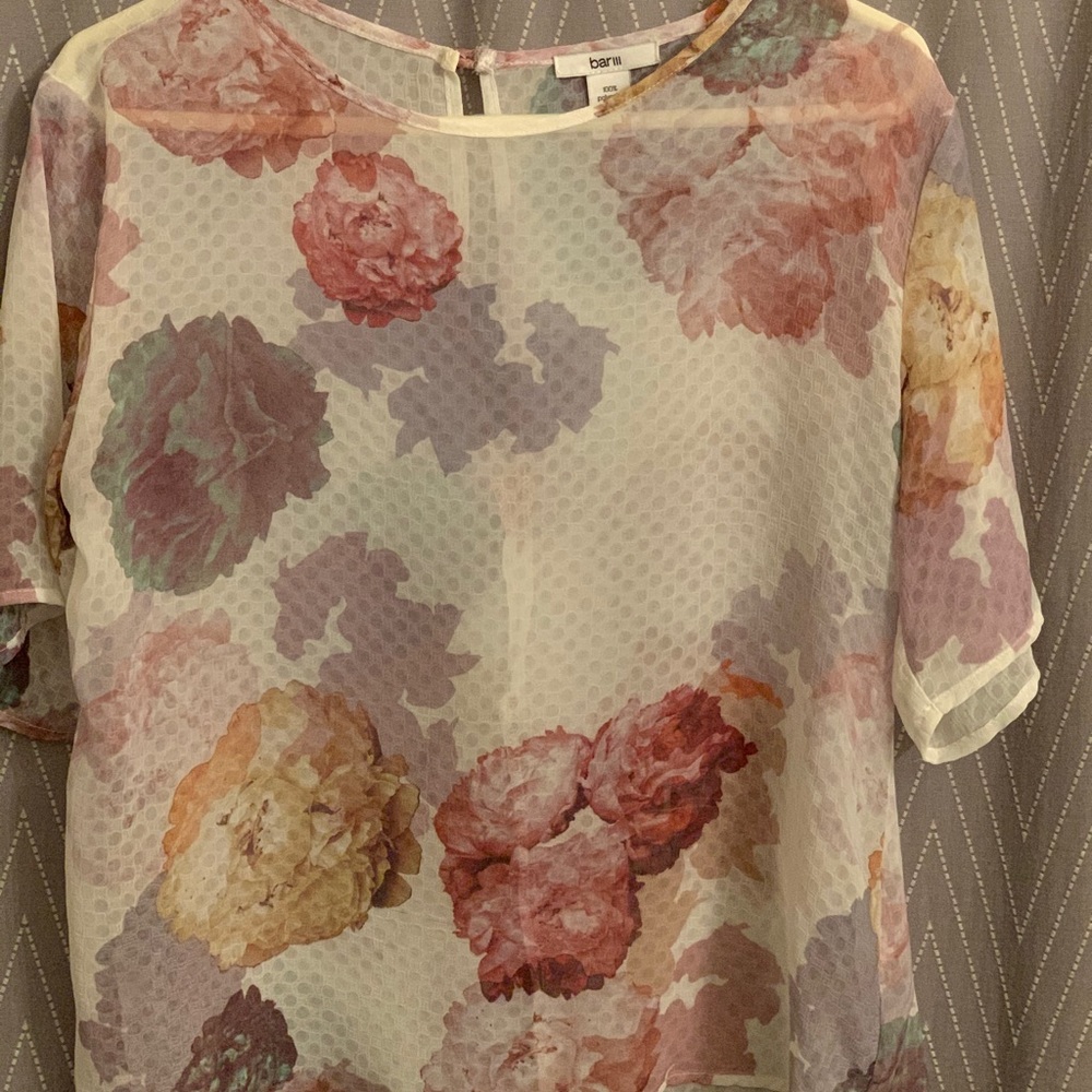 Floral sheer top